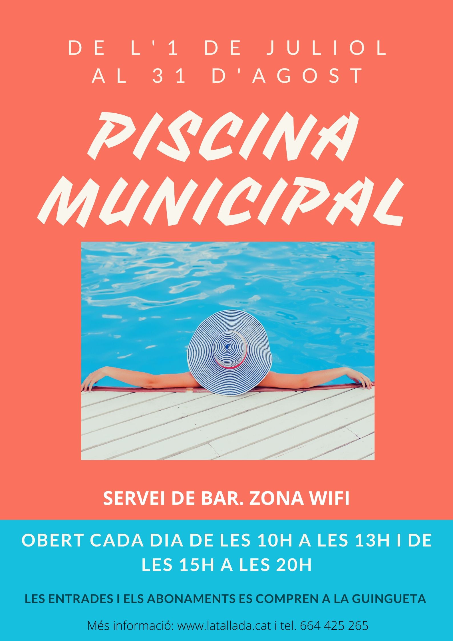 PISCINA MUNICIPAL 2020 HORARI I DIES OBERTURA